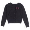 Picture of Daga Girls Be Happy Knitted Cardigan With Bow - Black Fuchsia