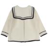 Picture of Marae Girls Wool Coat With Oversized Sailor Collar - Ivory Navy