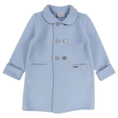 Picture of Marae Boys Double Breasted Wool Coat  - Pale Blue