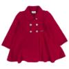 Picture of Marae Girls Double Breasted Flared Skirt Wool Coat  - Dark Red