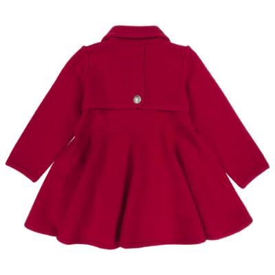 Picture of Marae Girls Double Breasted Flared Skirt Wool Coat  - Dark Red