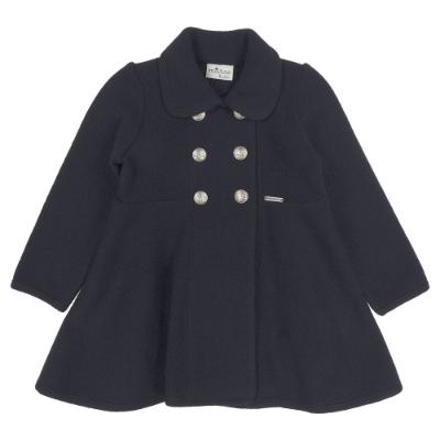 Picture of Marae Girls Double Breasted Flared Skirt Wool Coat  - Navy Blue