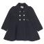 Picture of Marae Girls Double Breasted Flared Skirt Wool Coat  - Navy Blue