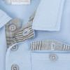 Picture of Tutto Piccolo Boys Polo Sweater With POW Check Trims - Blue Grey 