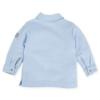Picture of Tutto Piccolo Boys Polo Sweater With POW Check Trims - Blue Grey 