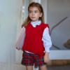 Picture of Tutto Piccolo Girls Tartan Shorts & Socks Set - Red Grey