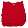 Picture of Tutto Piccolo Girls Knitted Ruffle Waistcoat - Red