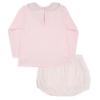 Picture of Rapife Girls Bow Top  &  Dogtooth Jampants Set - Pink