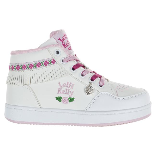 Picture of Lelli Kelly Girls Frangetta Mix Limited Edition Ankle Boot - White
