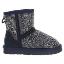 Picture of Lelli Kelly Girls Olivia Rhinestone Sheepskin Boot - Navy Blue