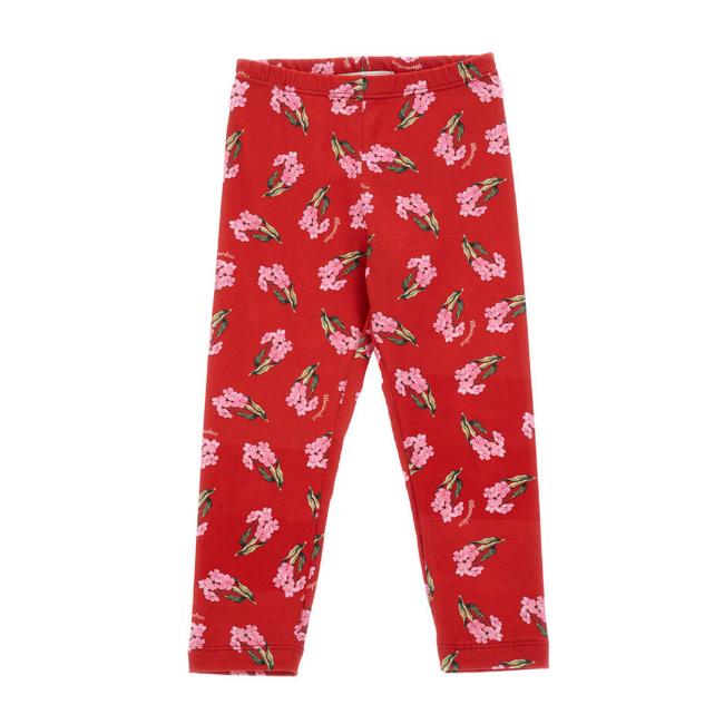 Picture of Monnalisa Girls Floral Leggings - Red