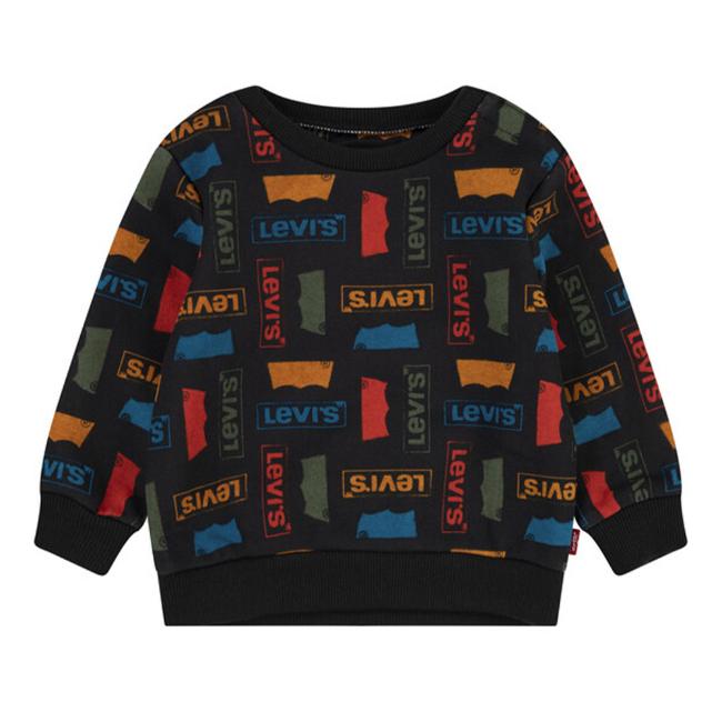 Picture of Levi's Baby Boys AOP Logo Sweatshirt - Black