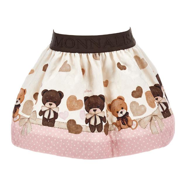Picture of Monnalisa Bebe Girls Teddy Bear Skirt - Pink