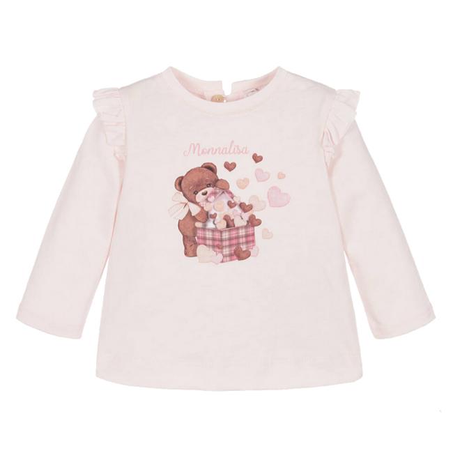 Picture of Monnalisa Bebe Girls Teddy Bear T-shirt - Pink