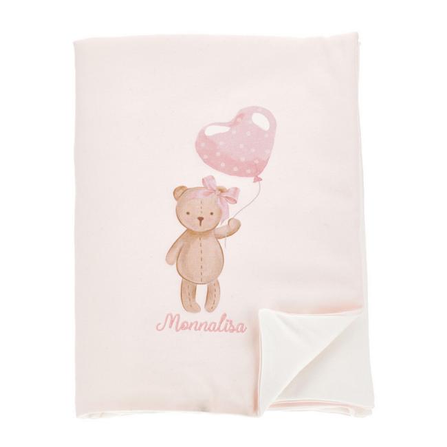 Picture of Monnalisa Bebe Girls Teddy Bear Blanket - Pink