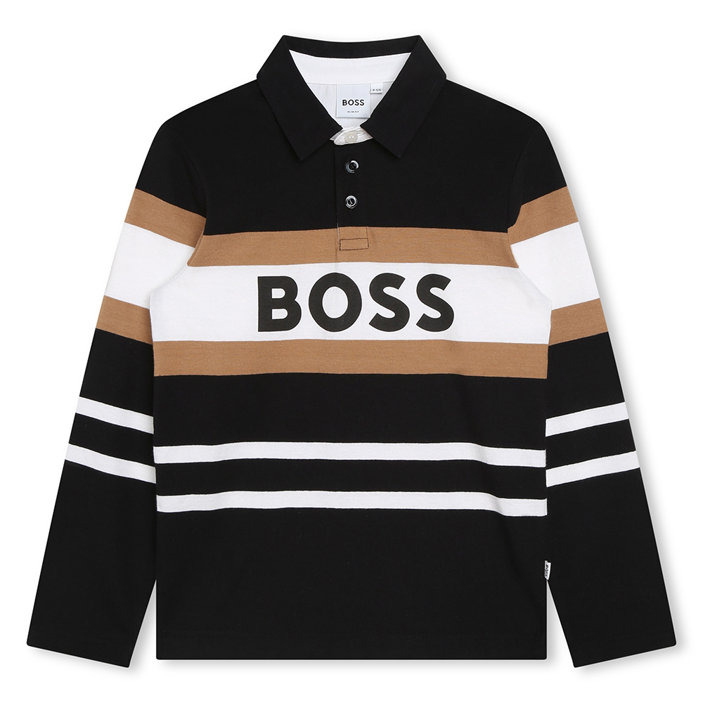 Boys hugo boss clearance long sleeve polo