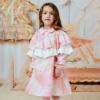 Picture of Rochy Girls Salmon Layered Bodice Ruffle Dress - Ivory Pink