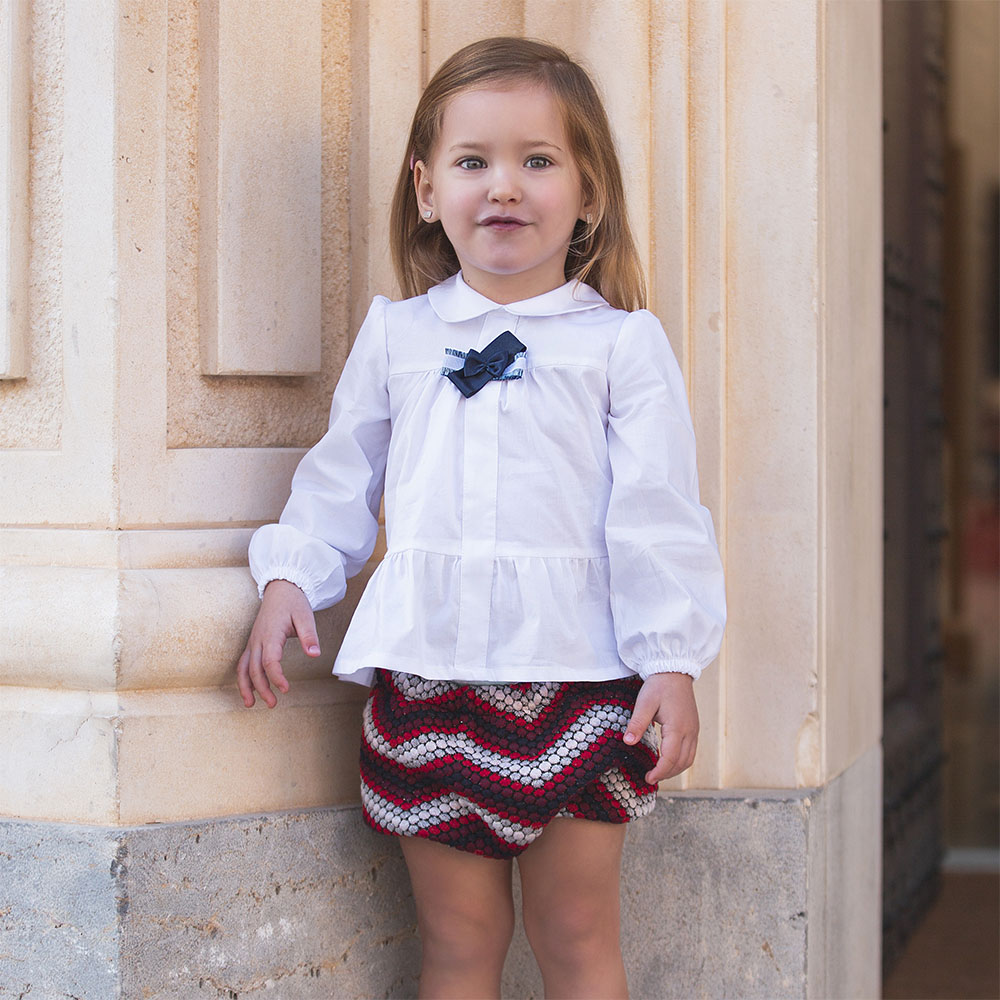 Rochy Baby Girls Bolas Blouse & Jampant Set - Ivory Red. Children's  Designer Clothes & Shoes