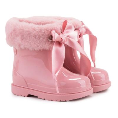 Picture of Igor Bimbi Soft Fur Cuff Ankle Rain Boot - Rosa Pink 