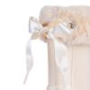 Picture of Igor Campera Girls Soft Fur Cuff Ribbon Tie Rainboot - Cream