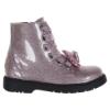 Picture of Lelli Kelly Girls Double Bow Ankle Boot With Inside Zip - Rosa Pink Glitter Patent