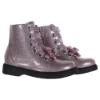 Picture of Lelli Kelly Girls Double Bow Ankle Boot With Inside Zip - Rosa Pink Glitter Patent