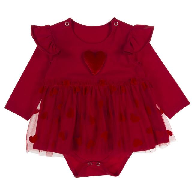 Picture of  Daga Baby Girls Follow My Heart Body Dress - Red 