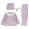 Picture of Mac Ilusion Girls x 3 piece Ruffle Sweater Legging Bonnet Set - Lilac