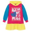 Picture of Agatha Ruiz De La Prada Logo Ruffle Hooded Dress - Pink