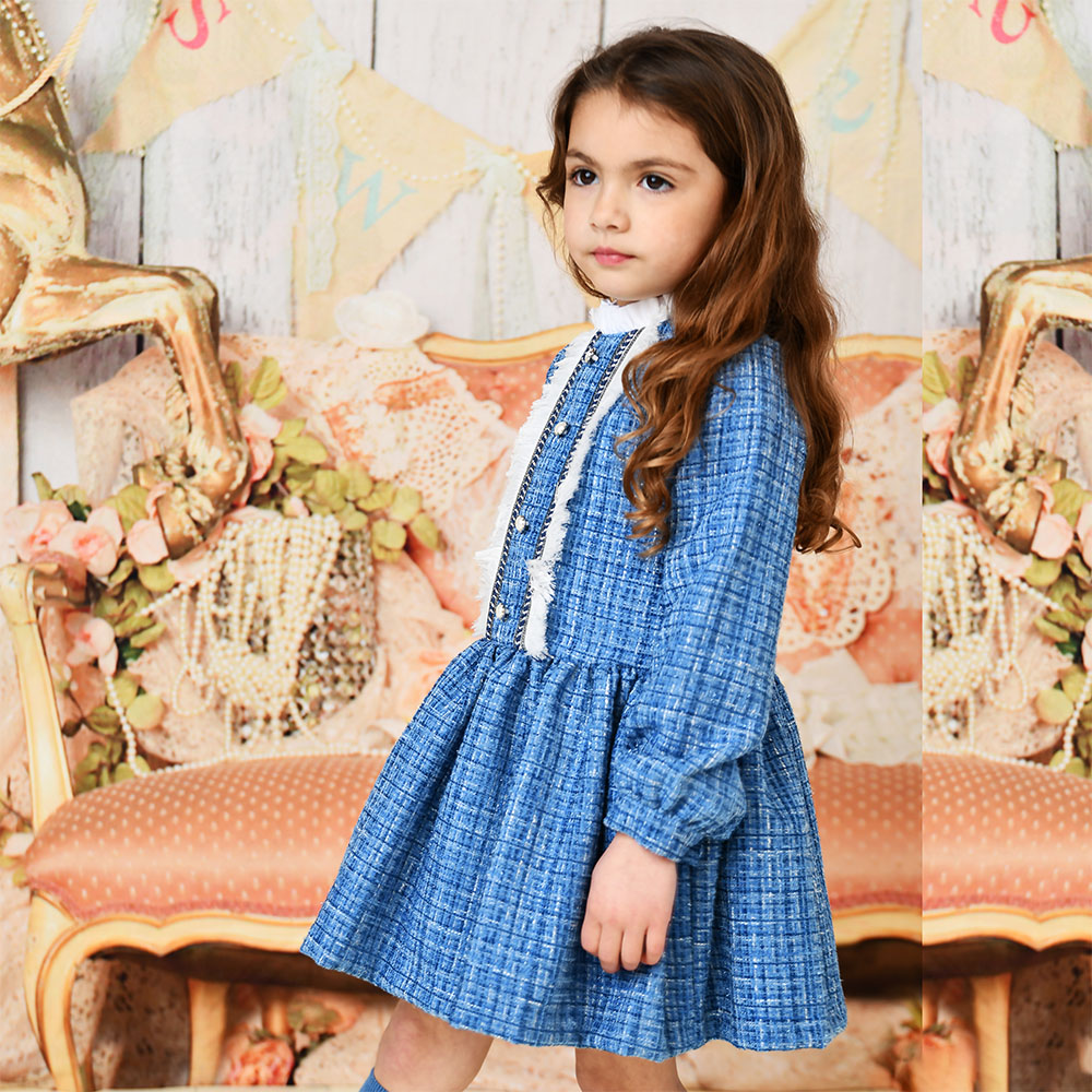 Rochy Girls Traditional Sparkle Dress - Bold Blue . Children's Designer ...