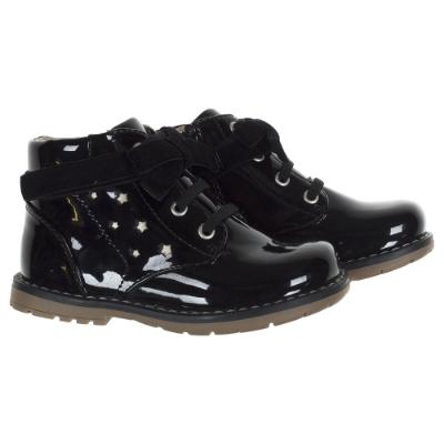 Picture of Mayoral Girls Star Patent Lace Up Boot - Black