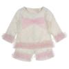 Picture of Caramelo Kids Girls Tweed Tulle Bow Top & Shorts Set - Beige Pink 