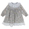 Picture of Lor Miral Girls Floral Ruffle Dress - Blue White