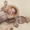 Picture of Caramelo Kids Baby Boys Knitted Fairisle Mittens & Hat Set - Beige