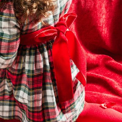 Picture of Deolinda Baby Girls Boston Long Sleeve Dress - Red Tartan 