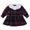 Picture of Deolinda Baby Girls Chicago Ruffle Collar Dress - Navy Tartan