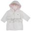 Picture of Purete du... bebe Girls Towelling Bathrobe With Hood - White Pink