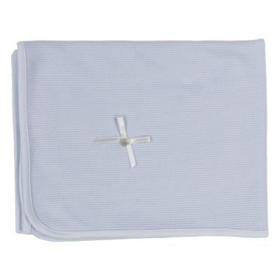 Picture of Purete du... bebe Ribbed Brushed Cotton Shawl - Blue