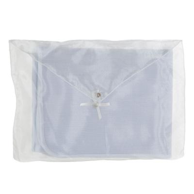 Picture of Purete du... bebe Ribbed Brushed Cotton Shawl - Blue