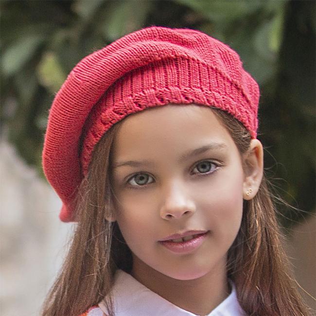 Picture of Cesar Blanco Girls Knitted Beret - Watermelon