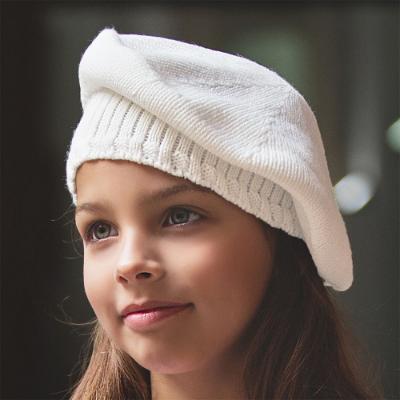 Picture of Cesar Blanco Girls Knitted Beret - Ivory