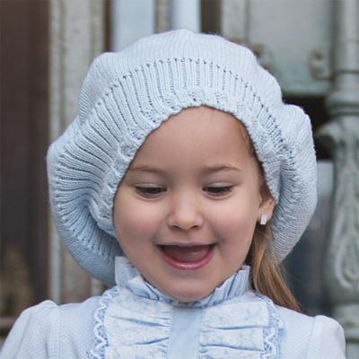 Picture of Cesar Blanco Girls Knitted Beret - Pale Blue