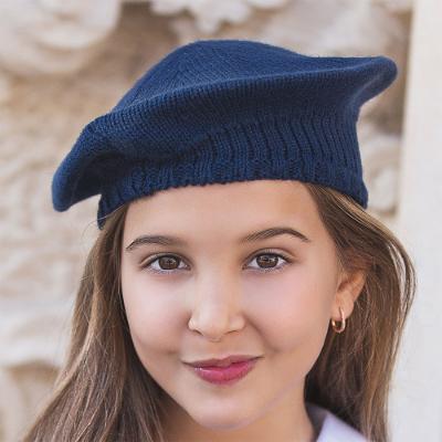 Picture of Cesar Blanco Girls Knitted Beret - Navy Blue