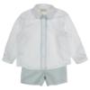 Picture of Cesar Blanco Boys Shirt & Shorts Set - White Blue 