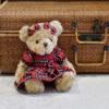 Picture of Powell Craft Girls Tartan Dress Teddy Bear - Red
