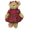 Picture of Powell Craft Girls Tartan Dress Teddy Bear - Red
