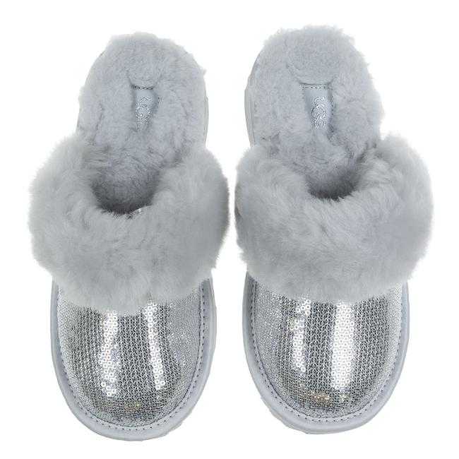 Picture of UGG Kids Cozy II Mirror Ball Slipper - Silver