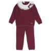 Picture of Rahigo Girls Ruffle Collar Knitted Tracksuit - Burgundy