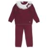 Picture of Rahigo Girls Ruffle Collar Knitted Tracksuit - Burgundy