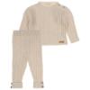 Picture of Wedoble Baby Boys Cashmere Blend Sweater Trouser Set x 2 - Beige